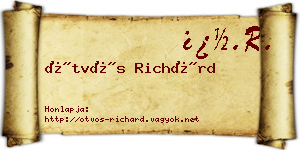 Ötvös Richárd névjegykártya