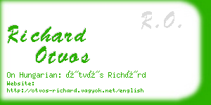 richard otvos business card